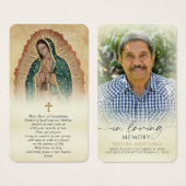 Our Lady of Guadalupe Memorial Prayer Cards (正面&裏面)