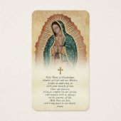 Our Lady of Guadalupe Memorial Prayer Cards (正面)
