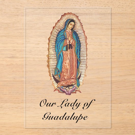 Our Lady of Guadalupe Miraculous Tilma Fine Art アクリル招待状 (正面)
