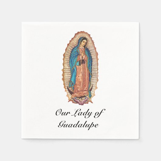 Our Lady of Guadalupe Miraculous Tilma Fine Art スタンダードカクテルナプキン (正面)