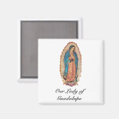 Our Lady of Guadalupe Miraculous Tilma Fine Art マグネット (正面/裏面)