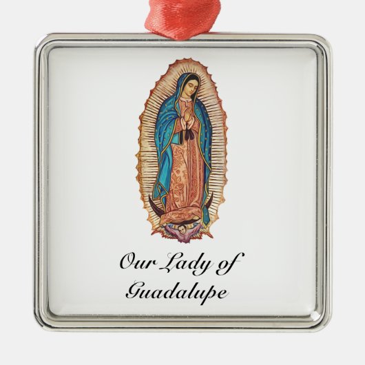 Our Lady of Guadalupe Miraculous Tilma Fine Art メタルオーナメント (正面)