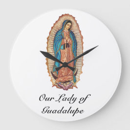 Our Lady of Guadalupe Miraculous Tilma Fine Art ラージ壁時計