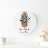 Our Lady of Guadalupe Miraculous Tilma Fine Art ラージ壁時計 (ホーム)