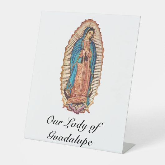 Our Lady of Guadalupe Miraculous Tilma Fine Art 台座サイン (正面)