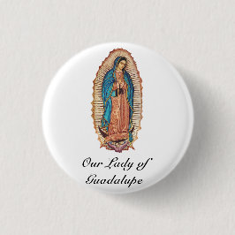 Our Lady of Guadalupe Miraculous Tilma Fine Art 缶バッジ