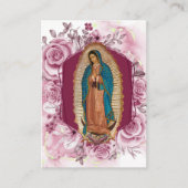 Our Lady of Guadalupe Mystical Rose Funeral Prayer プレイスカード (正面)