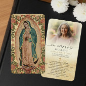 Our Lady of Guadalupe Photo Spanish Memorial Cards