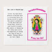 Our Lady of Guadalupe Prayer Card (外部フラット)