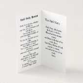 Our Lady of Guadalupe Prayer Card (内部)