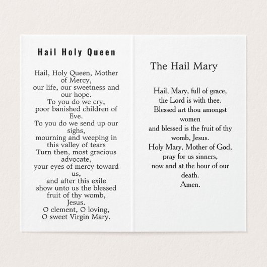 Our Lady of Guadalupe Prayer Card (内部フラット)