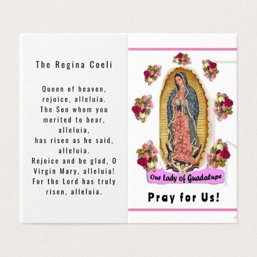 Our Lady of Guadalupe Prayer Card (外部フラット)