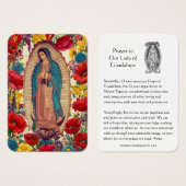 Our Lady of Guadalupe Prayer Holy Card (正面&裏面)
