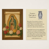 Our Lady of Guadalupe Prayer Holy Card (正面&裏面)