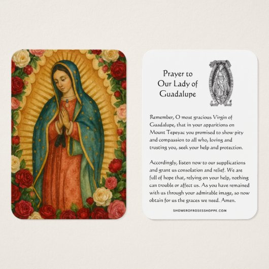 Our Lady of Guadalupe Prayer Holy Card (正面&裏面)
