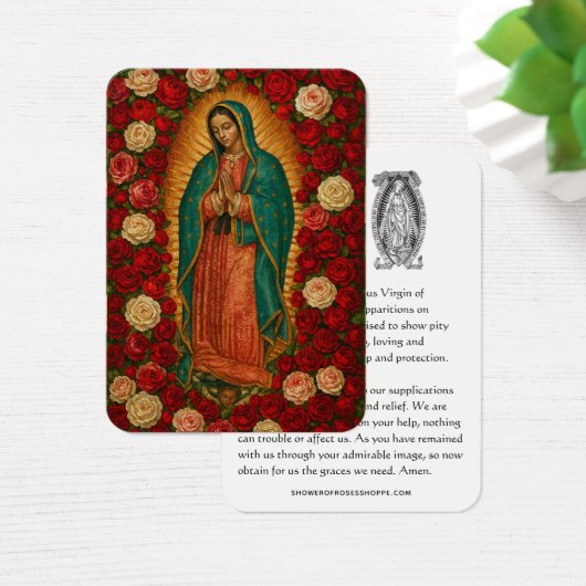 Our Lady of Guadalupe Prayer Holy Card (デスク)