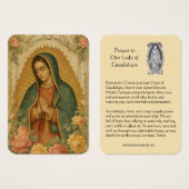 Our Lady of Guadalupe Prayer Holy Card (正面&裏面)