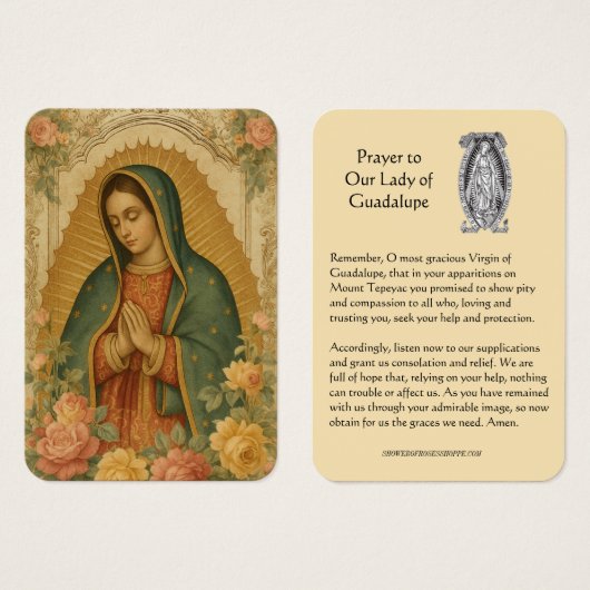 Our Lady of Guadalupe Prayer Holy Card (正面&裏面)