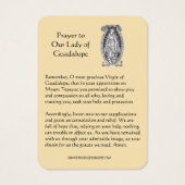 Our Lady of Guadalupe Prayer Holy Card (裏面)