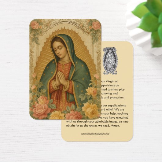 Our Lady of Guadalupe Prayer Holy Card (デスク)