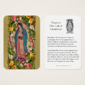 Our Lady of Guadalupe Prayer Holy Card (正面&裏面)