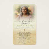 Our Lady of Guadalupe Prayer Photo Sympathy Cards (裏面)