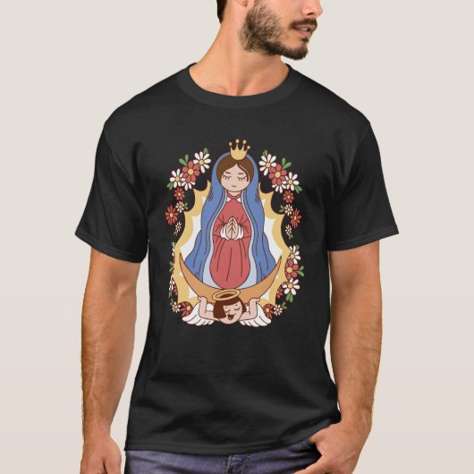 Our Lady Of Guadalupe Saint Virgin Mary Gracias Ma Tシャツ (正面)