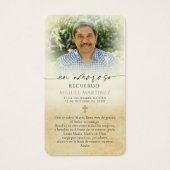 Our Lady of Guadalupe Spanish Memorial Prayer Card (裏面)