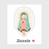 Our Lady of Guadalupe with angel Kawaii Style シール (シート)