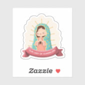 Our Lady of Guadalupe with ribbon Kawaii Style シール (シート)