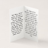 Our  Lady of  Immaculate  Conception Prayer Card (内部)