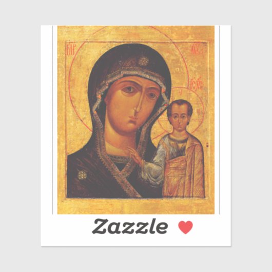 Our Lady of Kazan Orthodox Icon シール (シート)