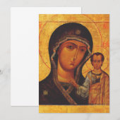 Our Lady of Kazan Orthodox Icon 招待状 (正面/裏面)