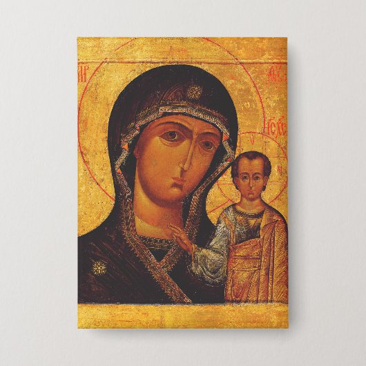 Our Lady of Kazan Orthodox Icon 缶バッジ (正面)