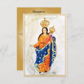 Our Lady of Las Lajas Prayer/Holy Card エンクロージャーカード (正面/裏面)