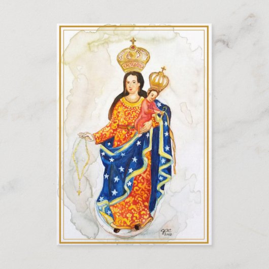 Our Lady of Las Lajas Prayer/Holy Card エンクロージャーカード (正面)