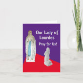 Our Lady of Lourdes Folded Greeting Card カード (正面)