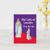 Our Lady of Lourdes Folded Greeting Card カード (黄色い花)