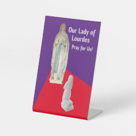 Our Lady of Lourdes Folded Greeting Card 台座サイン