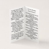 Our Lady of Lourdes Prayer Card (内部)
