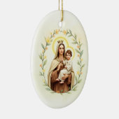 Our Lady of Mount Carmel God's Peace and Blessings セラミックオーナメント (右)