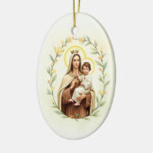 Our Lady of Mount Carmel God's Peace and Blessings セラミックオーナメント (左)