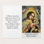 Our Lady of Mount Carmel Prayer Card  (外部フラット)