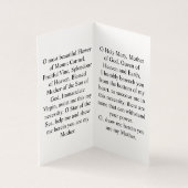 Our Lady of Mount Carmel Prayer Card  (内部)