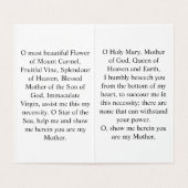 Our Lady of Mount Carmel Prayer Card  (内部フラット)