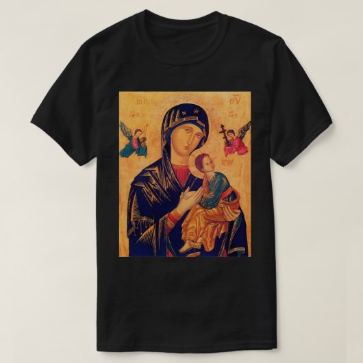 Our Lady of Perpetual Help Byzantine icon Tシャツ (デザイン正面)
