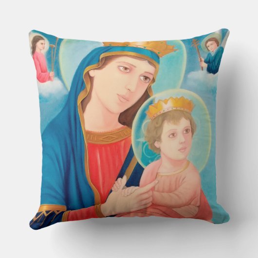 Our Lady of Perpetual Help Catholic クッション (裏面)