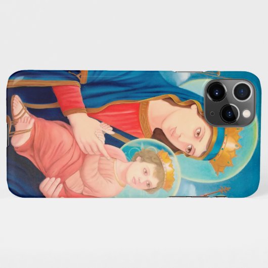 Our Lady of Perpetual Help Catholic iPhoneケース (裏面横)