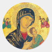 Our Lady of Perpetual Help Stickers ラウンドシール (正面)