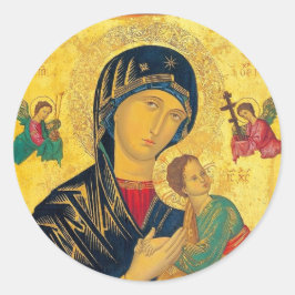 Our Lady of Perpetual Help Stickers  ラウンドシール